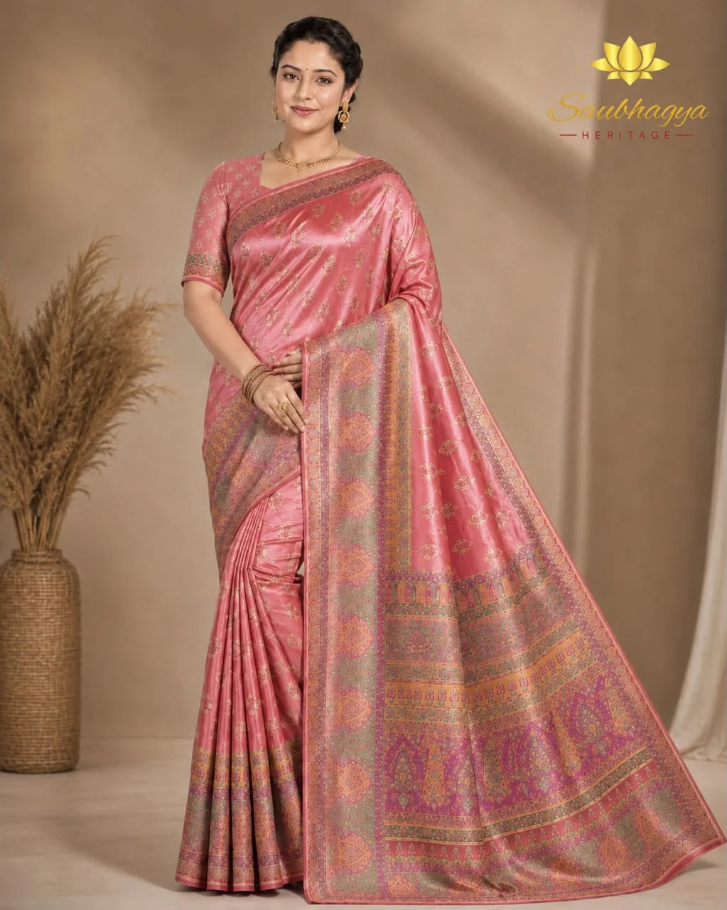 Kani Jamawari Silk Saree with Resham work