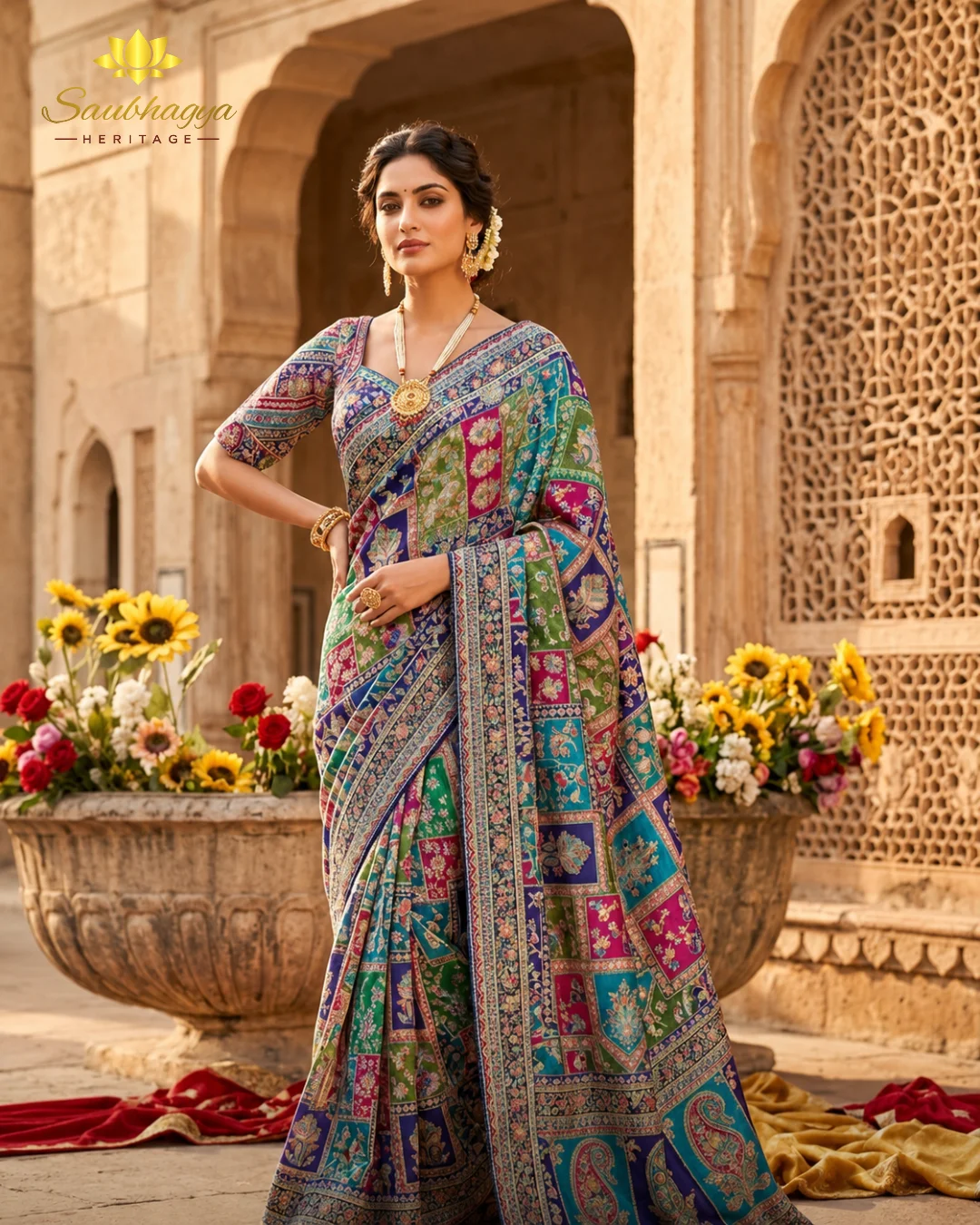 Modal Silk Saree with beautiful handwork
